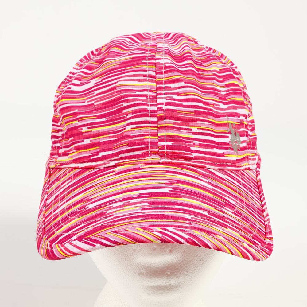 US Polo Assn Womens Athletic H&L Walking Running Biking Packable Hat Pink Multi - Picture 2 of 8
